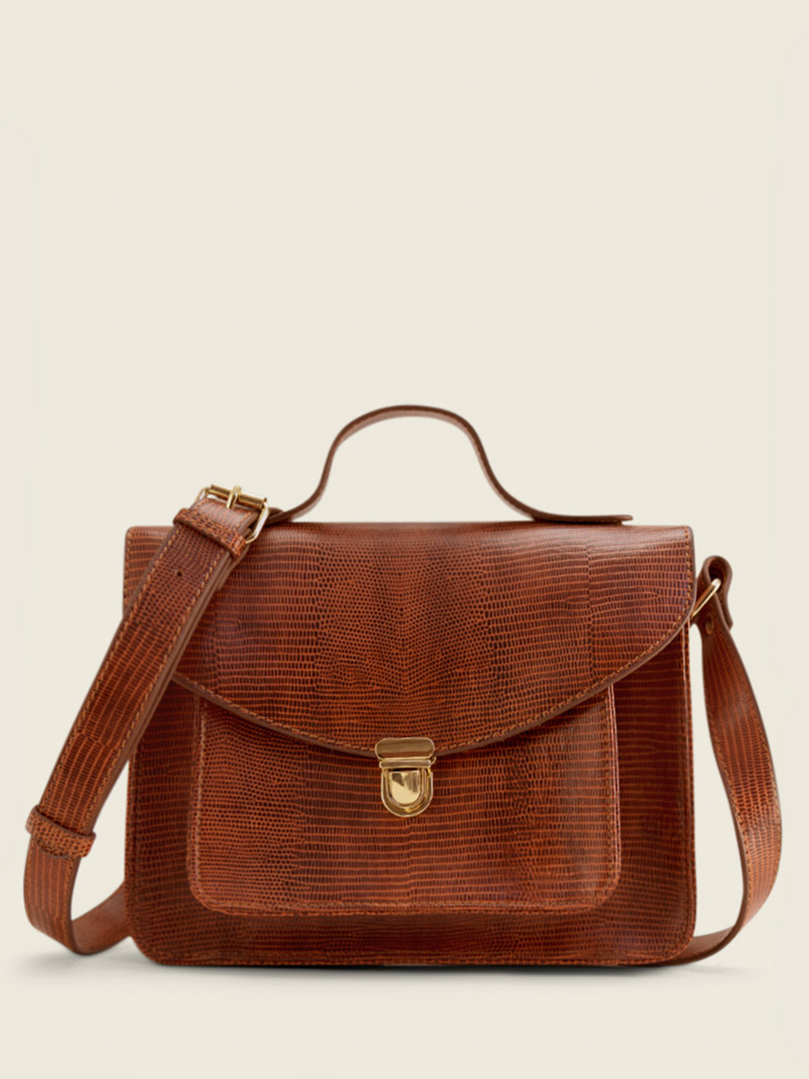 brown-leather-handbag-mademoiselle-george-1960-paul-marius-front-view-picture-w05-l-l