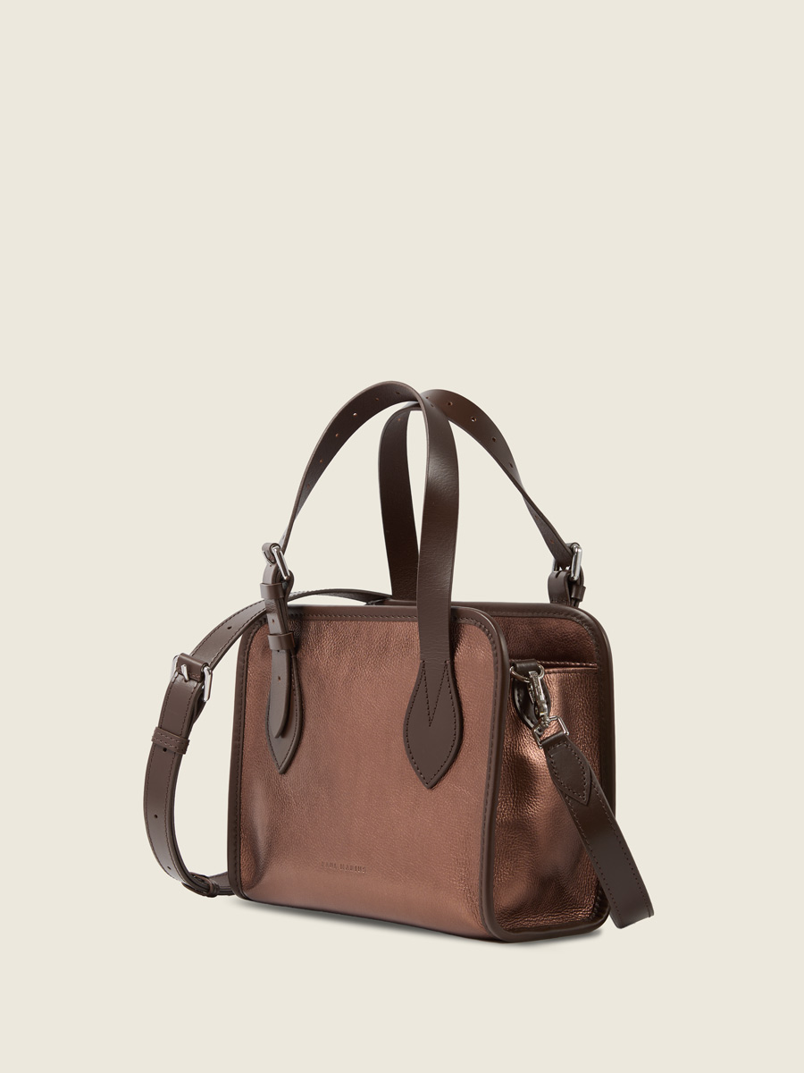 Copper-leather-handbag-lecabas-s-women-side-view-w81s-c
