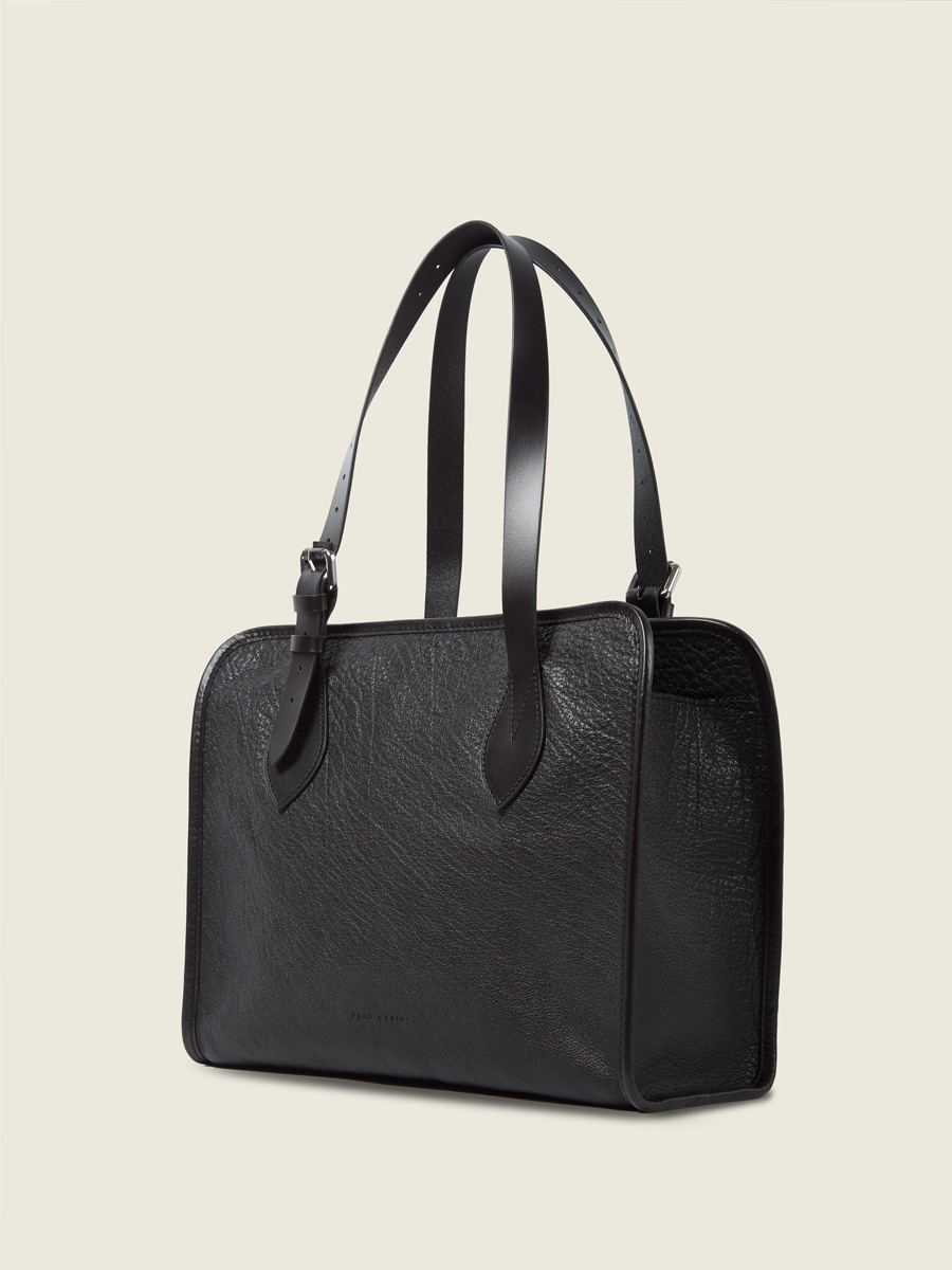 black-leather-handbag-lecabas-women-side-view-w81m-b