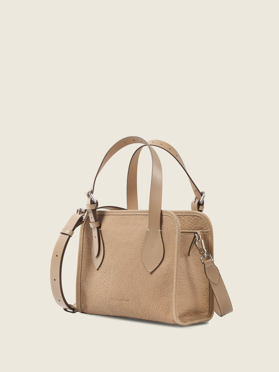 Taupe-leather-handbag-lecabas-s-women-side-view-w81s-bei