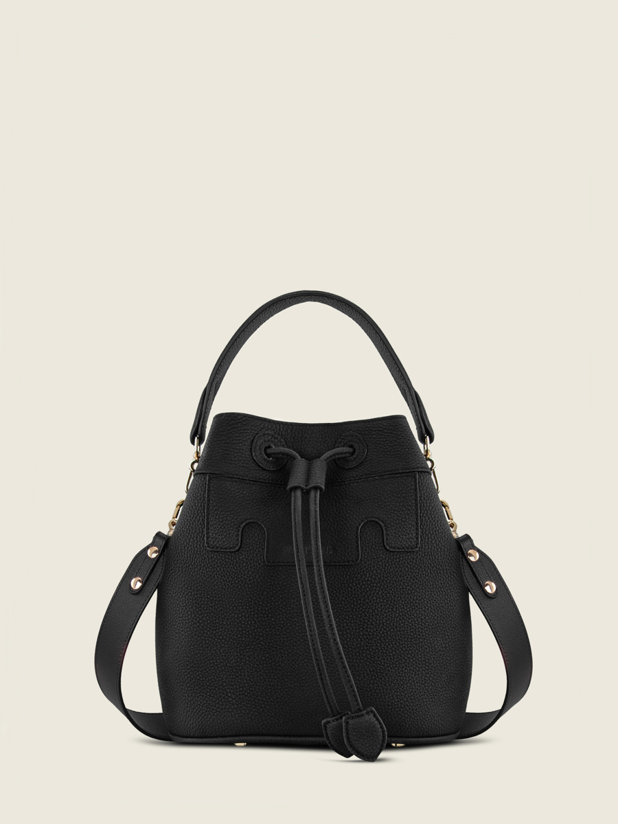 bucket-bag-leather-capucine-soft-black-front-view-w39-bm-b