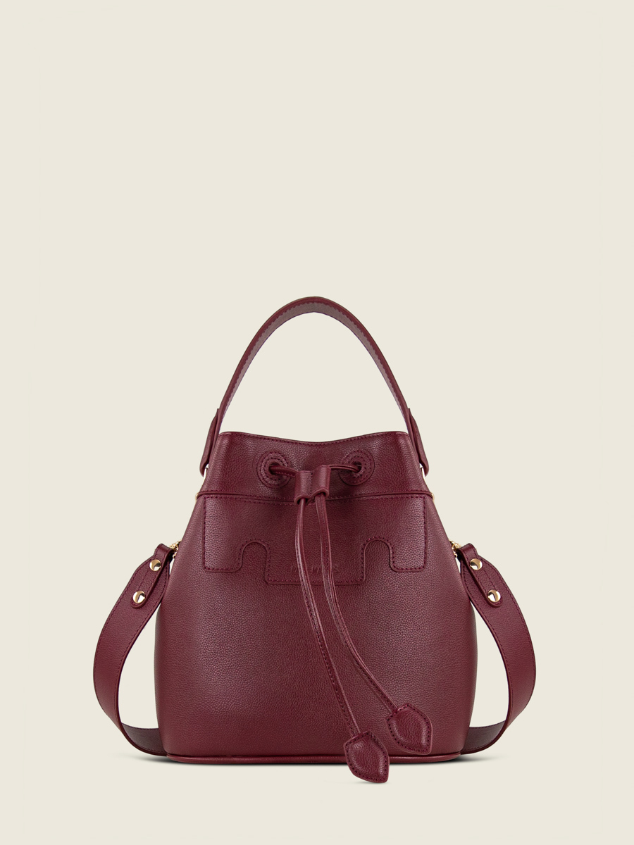 bucket-bag-leather-capucine-burgundy-front-view-w39-p