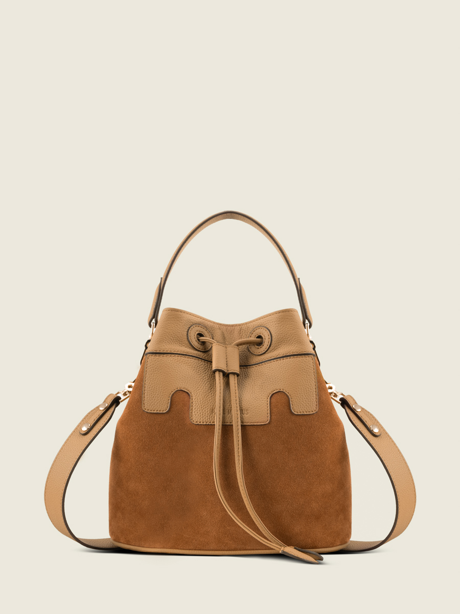 bucket-bag-brown-leather-capucine-brick-front-view-w39-su-co