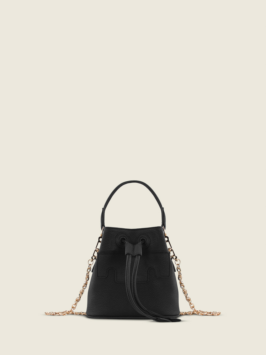 mini-bucket-bag-leather-capucine-xs-soft-black-front-view-w39xs-bm-b
