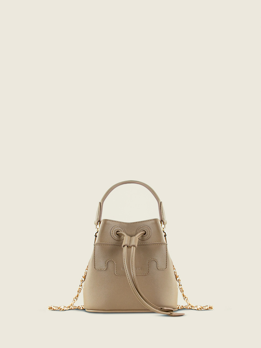 mini-bucket-bag-leather-capucine-xs-taupe-front-view-w39xs-bei