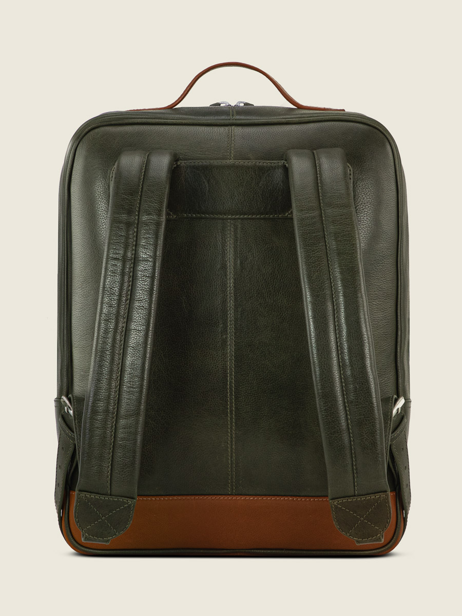 green-brown-leather-bagpack-charles-english-green-light-brown-paul-marius-back-view-picture-b11-gr-l