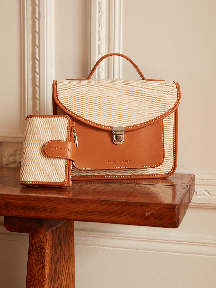 Beige canvas wallet Valentine Escapade - Beige Canvas ambient view