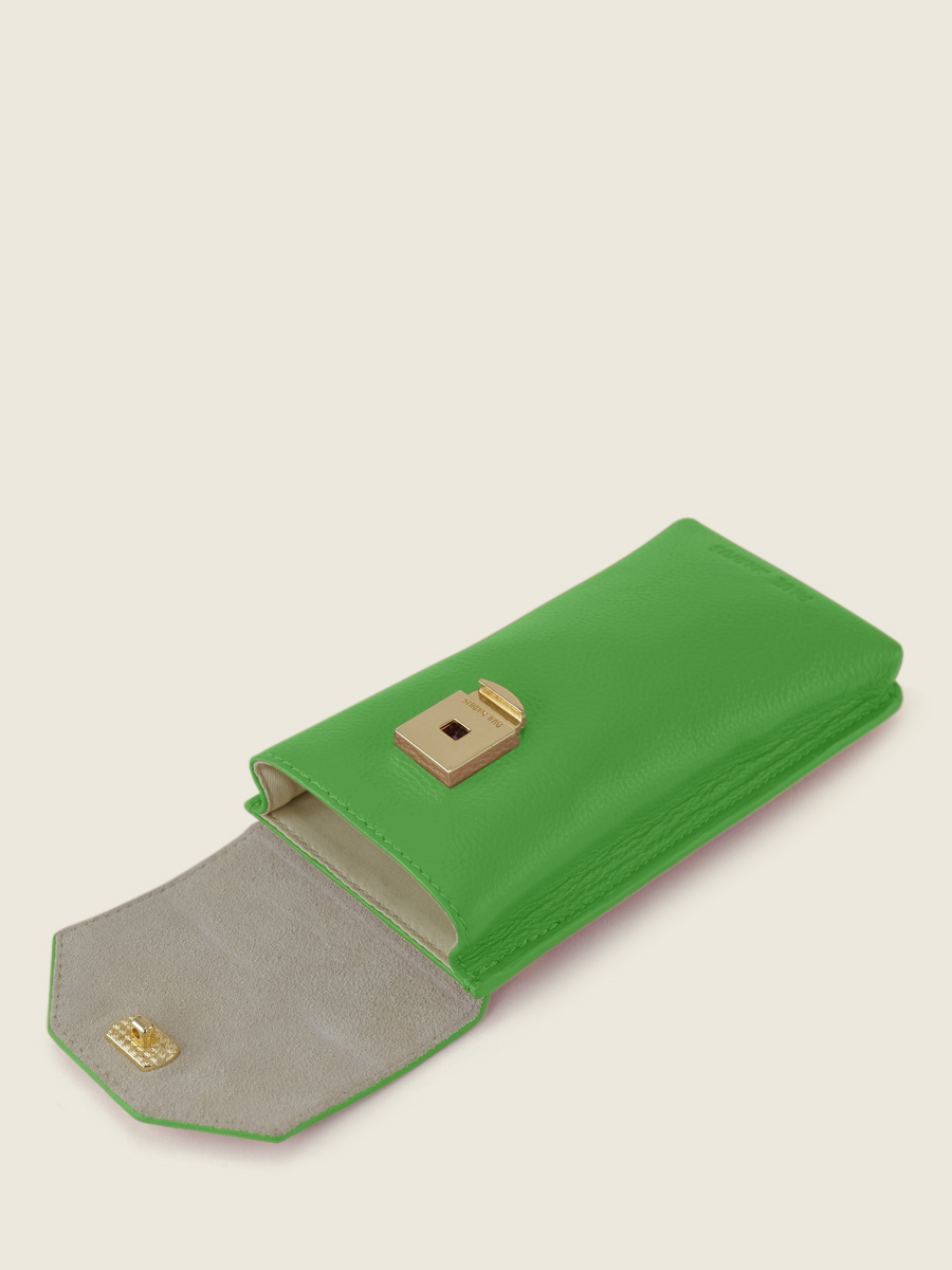 green-leather-phone-bag-eva-sorbet-kiwi-paul-marius-inside-view-picture-m71-sb-gr