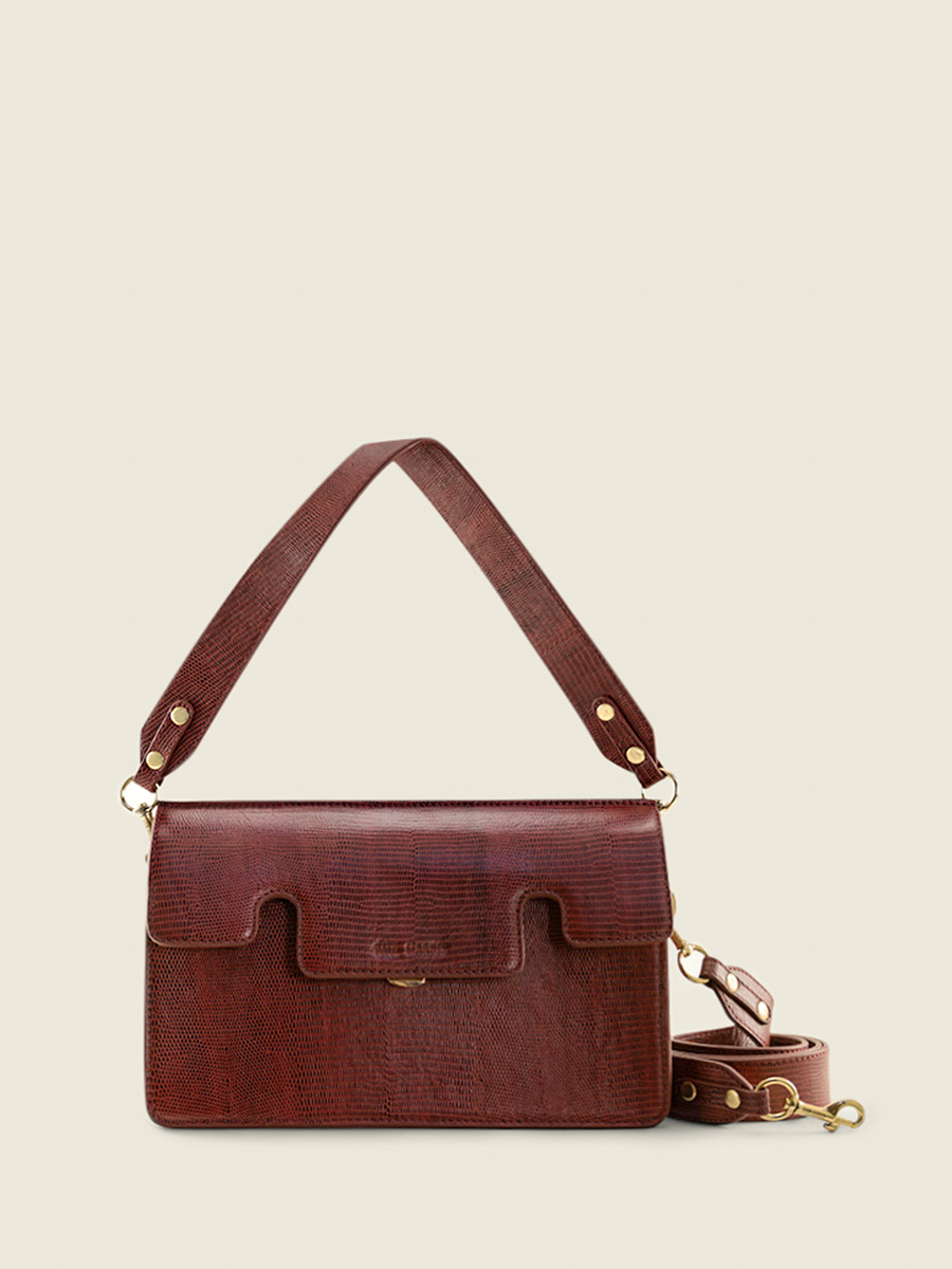 red-leather-baguette-bag-gabrielle-1960-paul-marius-front-view-picture-w42-l-r