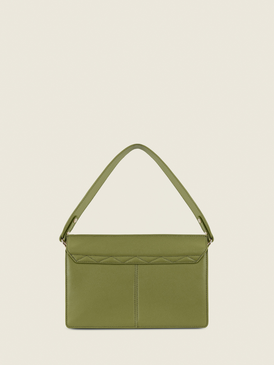 baguette-bag-leather-gabrielle-olive-green-back-view-w42-gr-o