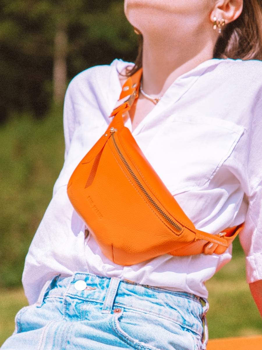 orange-leather-mini-fanny-pack-labanane-xs-sorbet-mango-paul-marius-front-view-picture-m503xs-sb-o