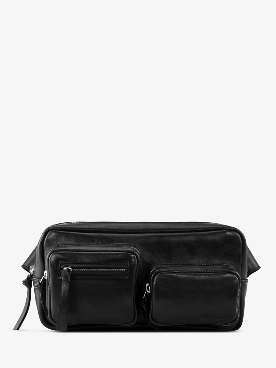 fanny-pack-leather-labanane-90s-black-front-view-m86-b