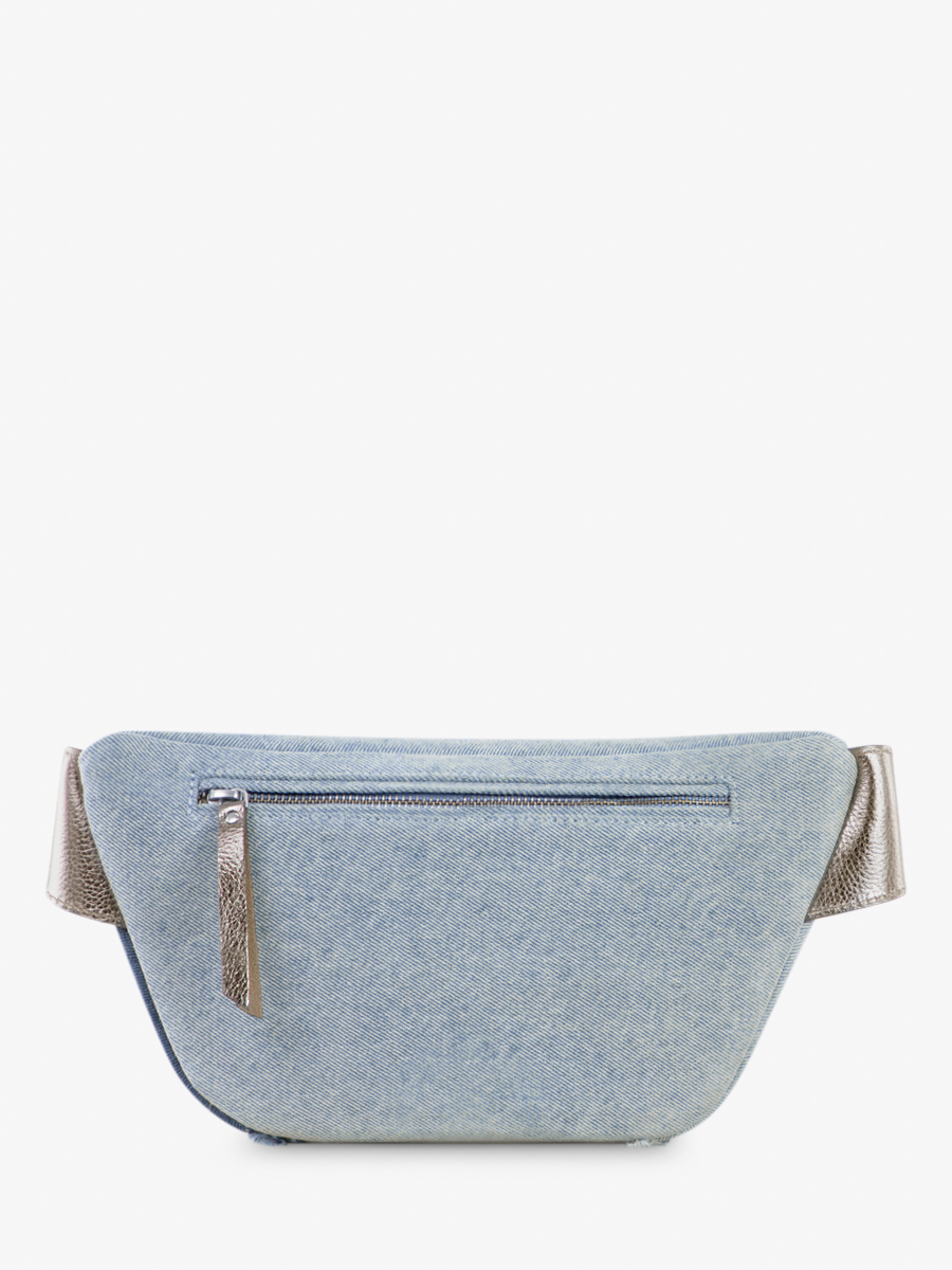 denim-silver-leather-fanny-pack-women-back-view-picture-labanane-denim-steel-paul-marius-m503-gm-denim