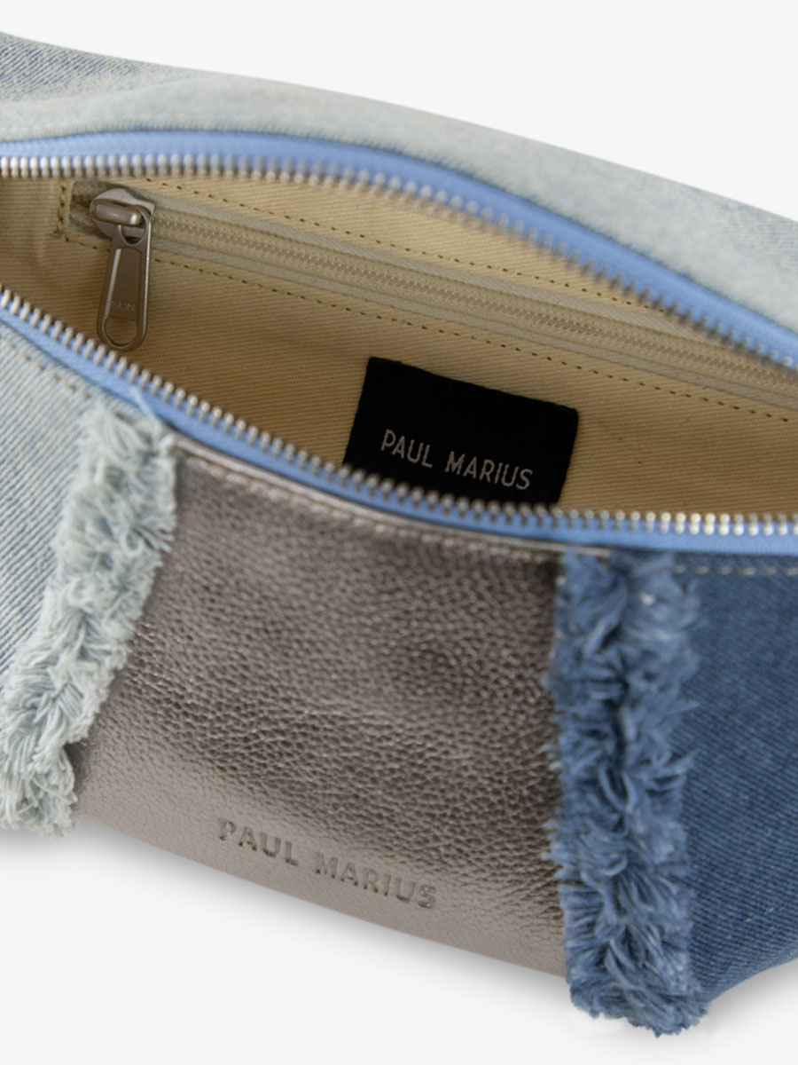 denim-silver-leather-fanny-pack-women-inside-view-picture-labanane-denim-steel-paul-marius-m503-gm-denim
