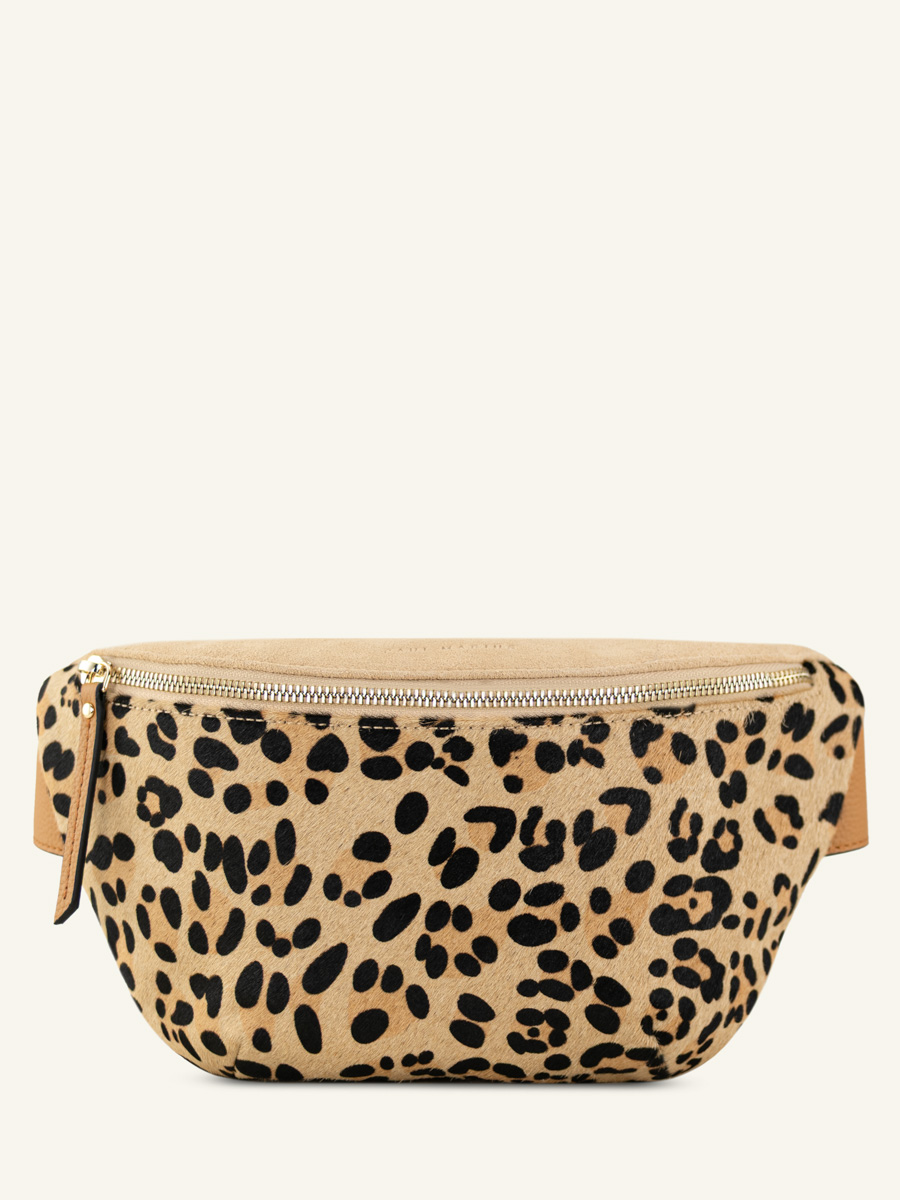 leather-fanny-pack-labanane-leopard-beige-front-view-m503-lp-bei