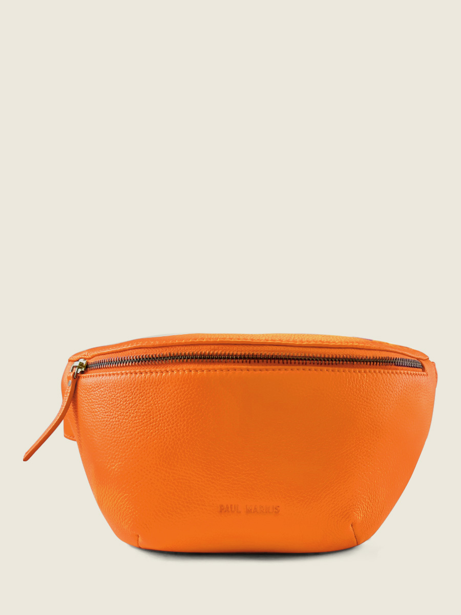 orange-leather-fanny-pack-labanane-sorbet-mango-paul-marius-front-view-picture-m503-sb-o
