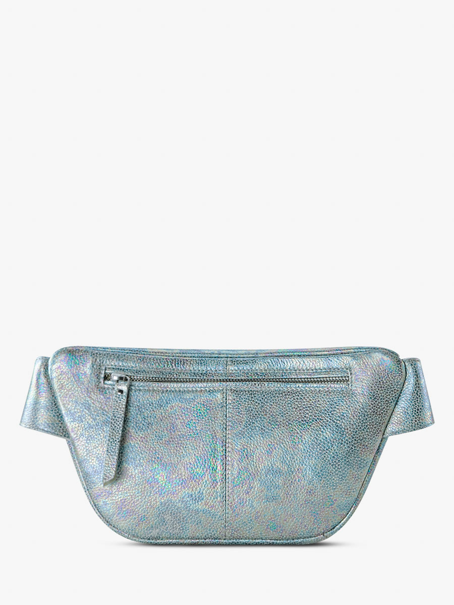 white-and-holographic-leather-fanny-pack-labanane-granite-paul-marius-back-view-picture-m503-gra-w