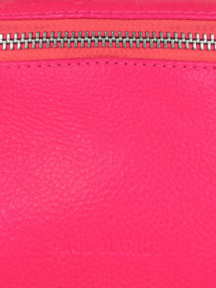 pink-leather-fanny-pack-labanane-xs-neon-paul-marius-focus-material-view-picture-m503xs-ne-pi