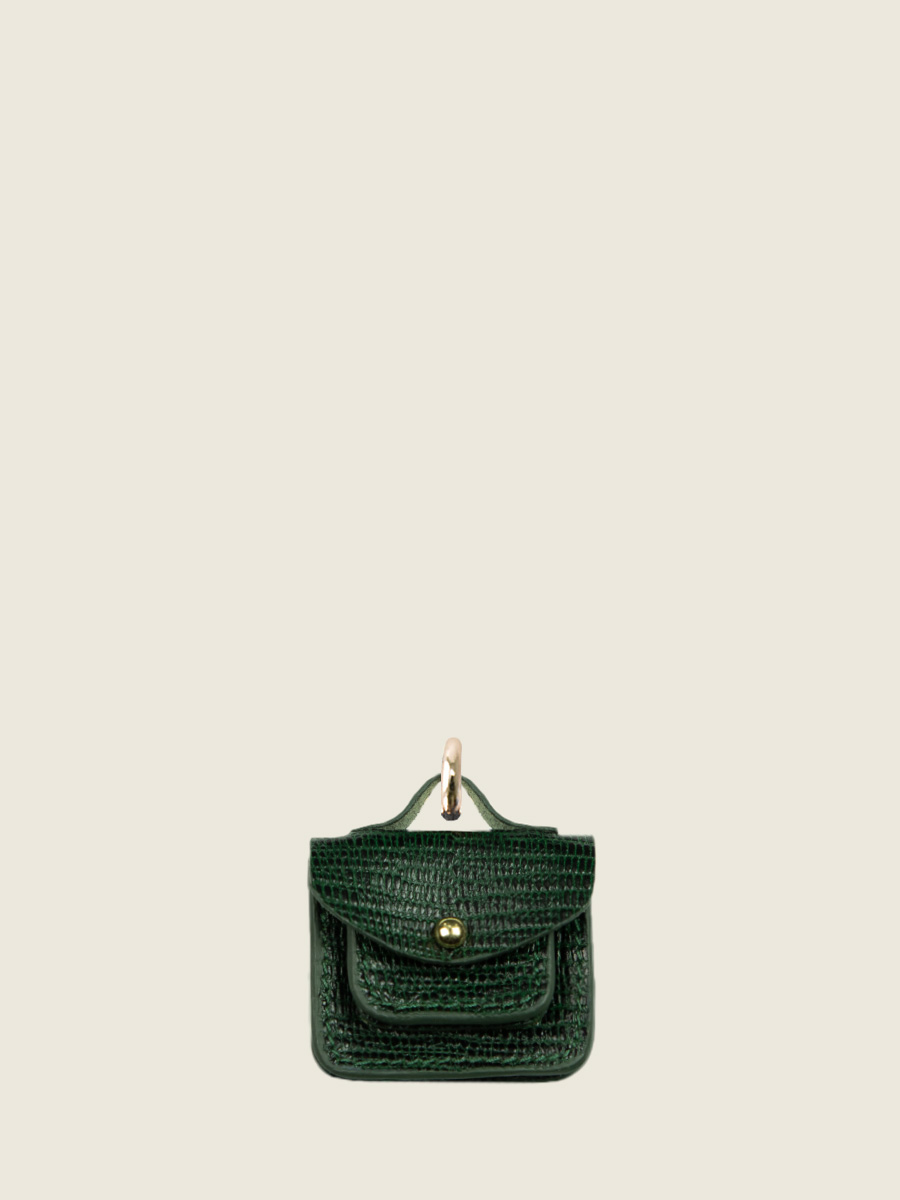 green-leather-key-ring-labreloque-mademoiselle-george-1960-malachite-paul-marius-campaign-picture-lkc-w05-l-dg