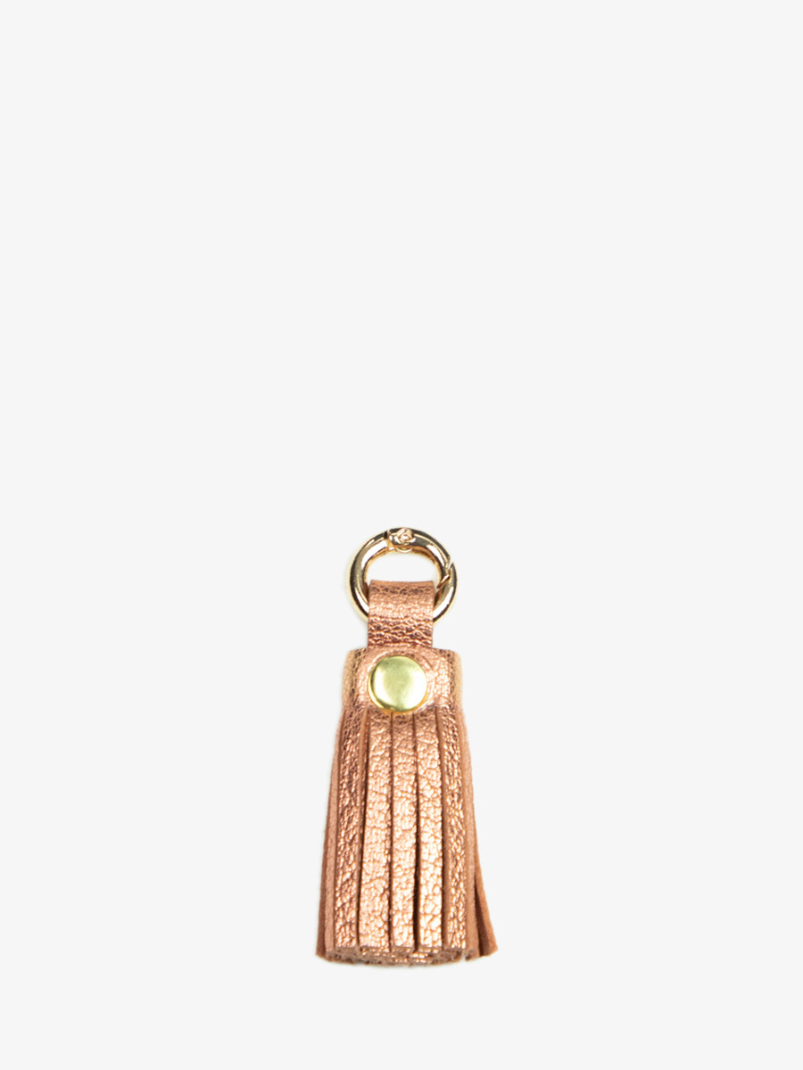 rose-gold-leather-key-ring-labreloque-pompon-paul-marius-campaign-picture-lkc-tassel-g-pi