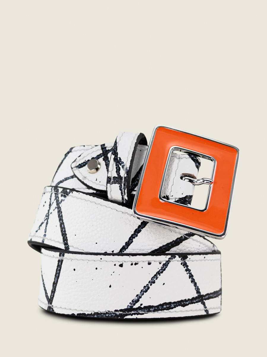 leather-belt-white-black-orange-marisa-arty-01-front-view-lb-105-fb16401-art1-b-w