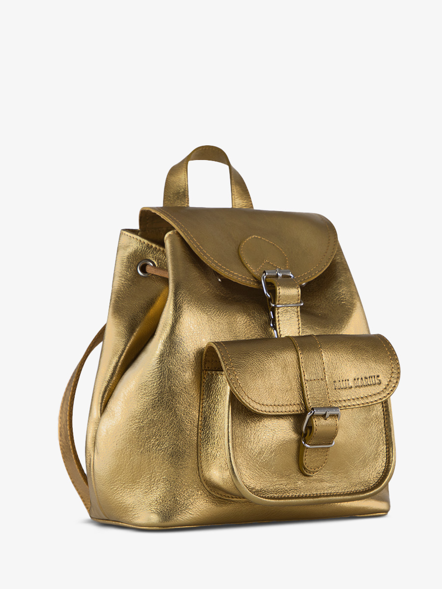 leather-backpack-for-women-gold-side-view-picture-lebaroudeur-bronze-paul-marius-m40-og