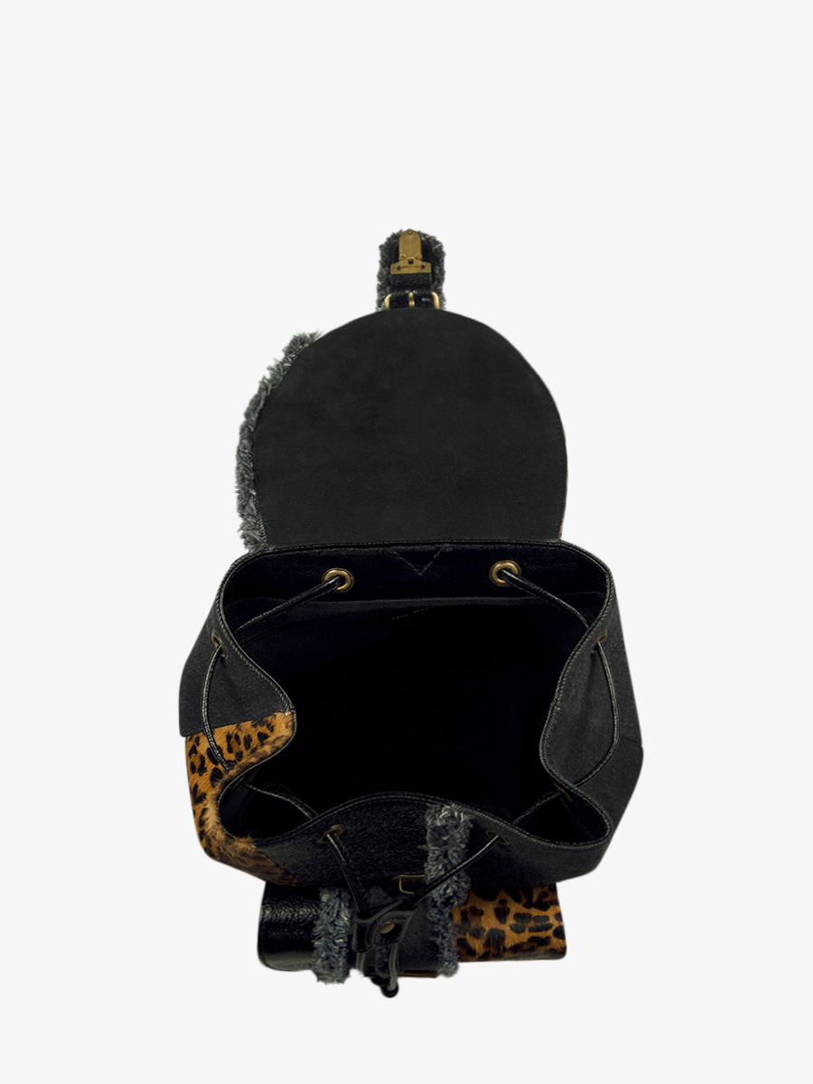 black-leopard-leather-backpack-lebaroudeur-chimere-denim-black-paul-marius-inside-view-picture-m40-ch-b-denim
