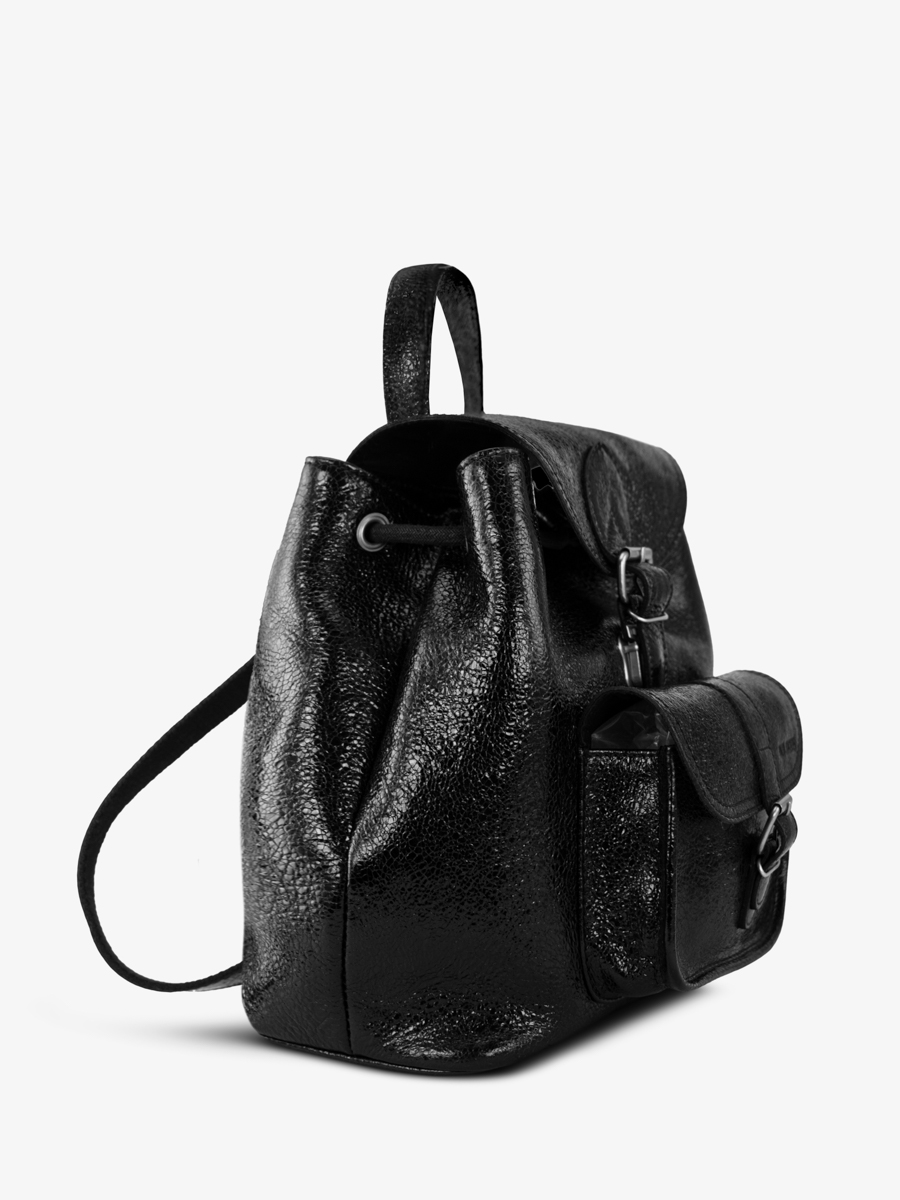leather-shimmering-black-backpak-lebaroudeur-eclipse-side-view-m40-m-b