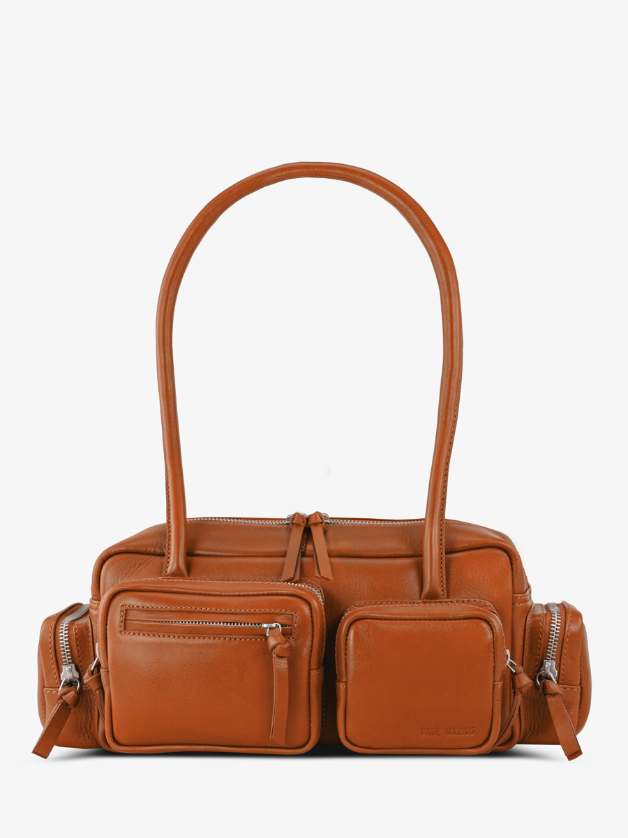multipockets-bag-brown-leather-lebasset-90s-cognac-front-view-w56-co