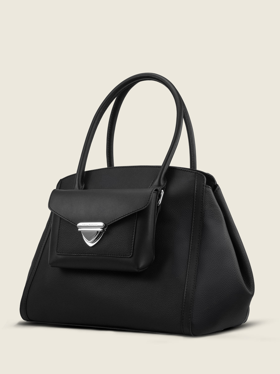tote-bag-leather-LeCaprice-soft-black-back-view-w64m-bm-b