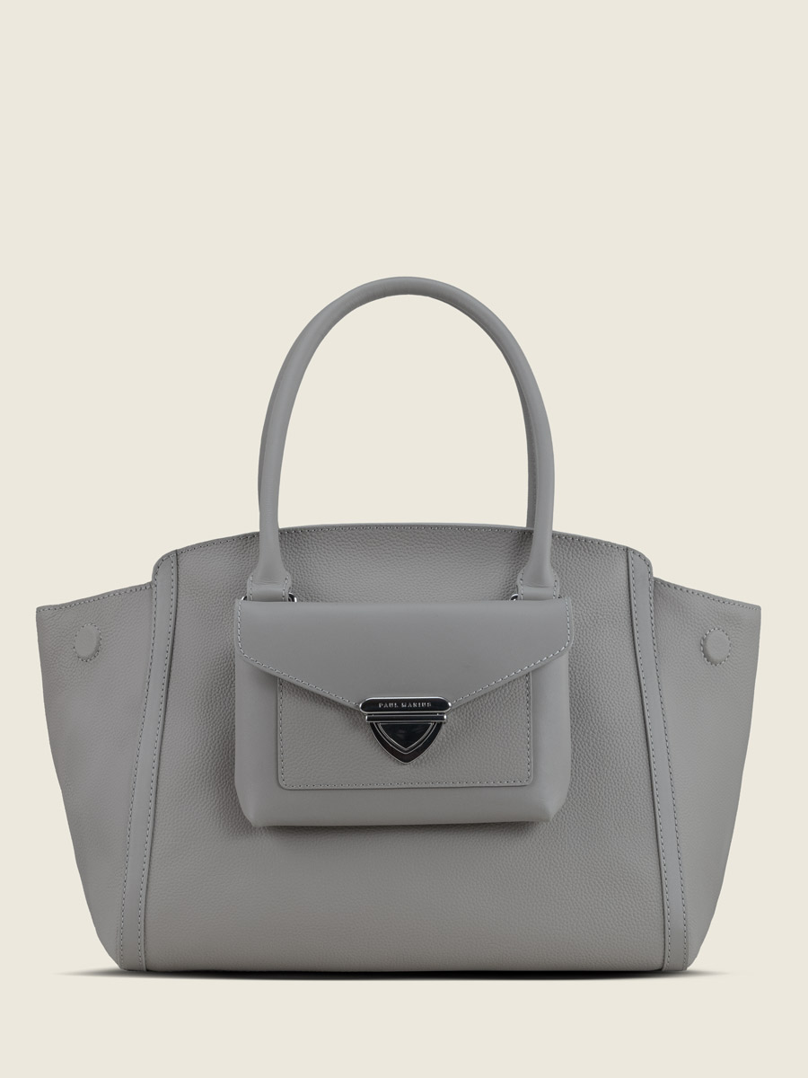 tote-bag-leather-LeCaprice-galet-front-view-w64m-bm-gre