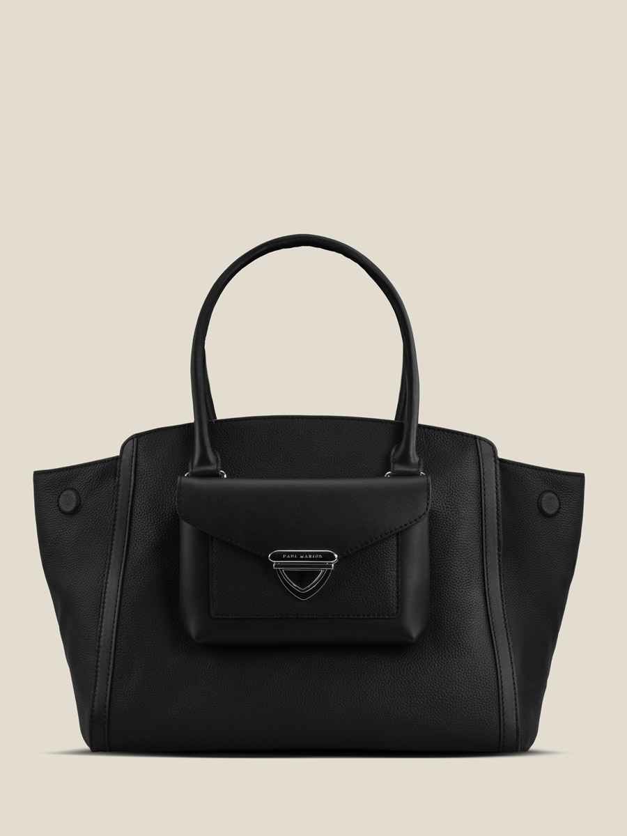 tote-bag-leather-LeCaprice-soft-black-front-view-w64m-bm-b