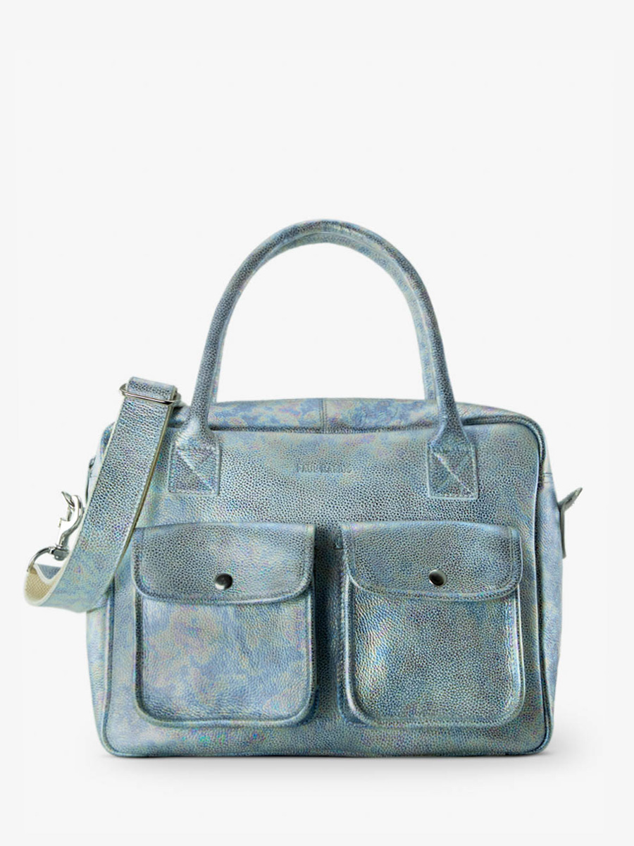 white-and-holographic-leather-handbag-ledandy-granite-paul-marius-front-view-picture-w04-gra-w