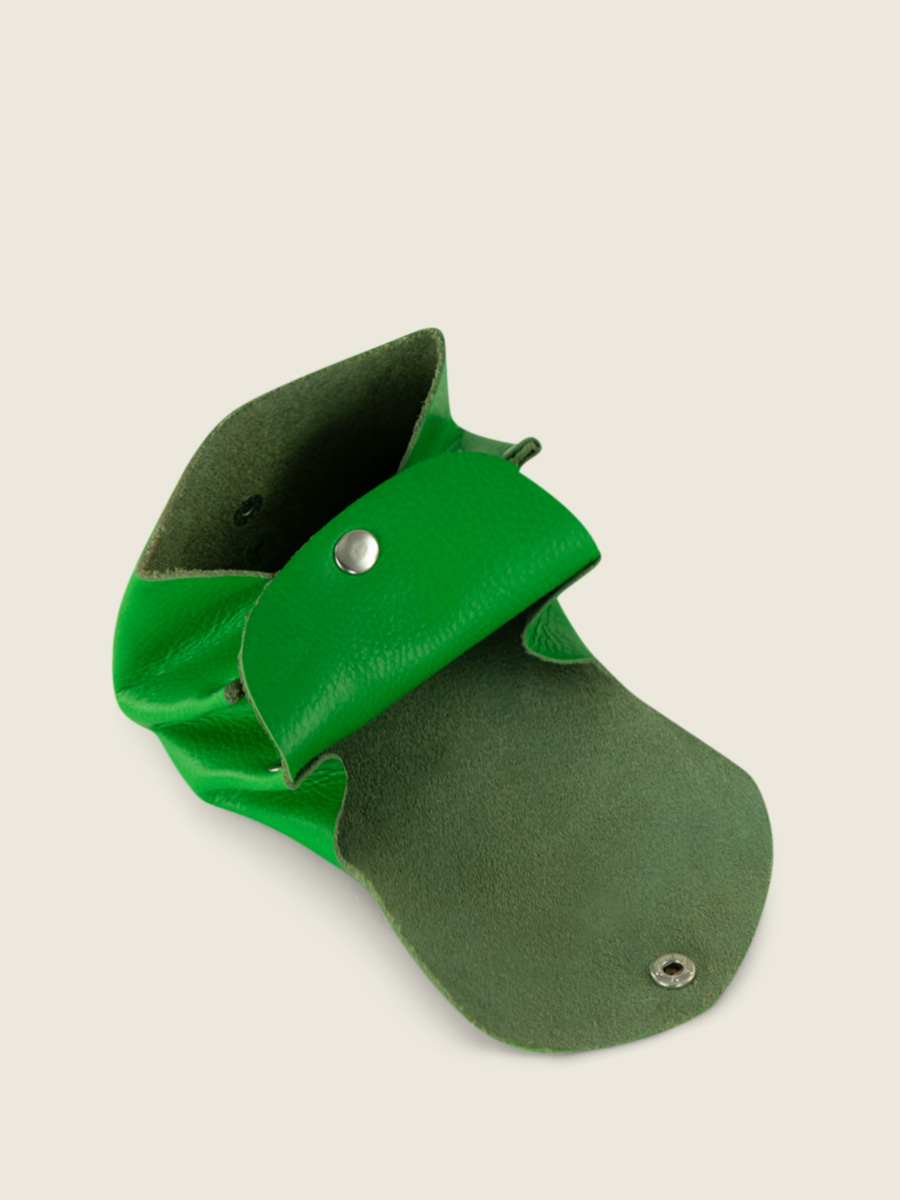 green-leather-purse-legustave-neon-paul-marius-campaign-inside-view-clp-ne-gr