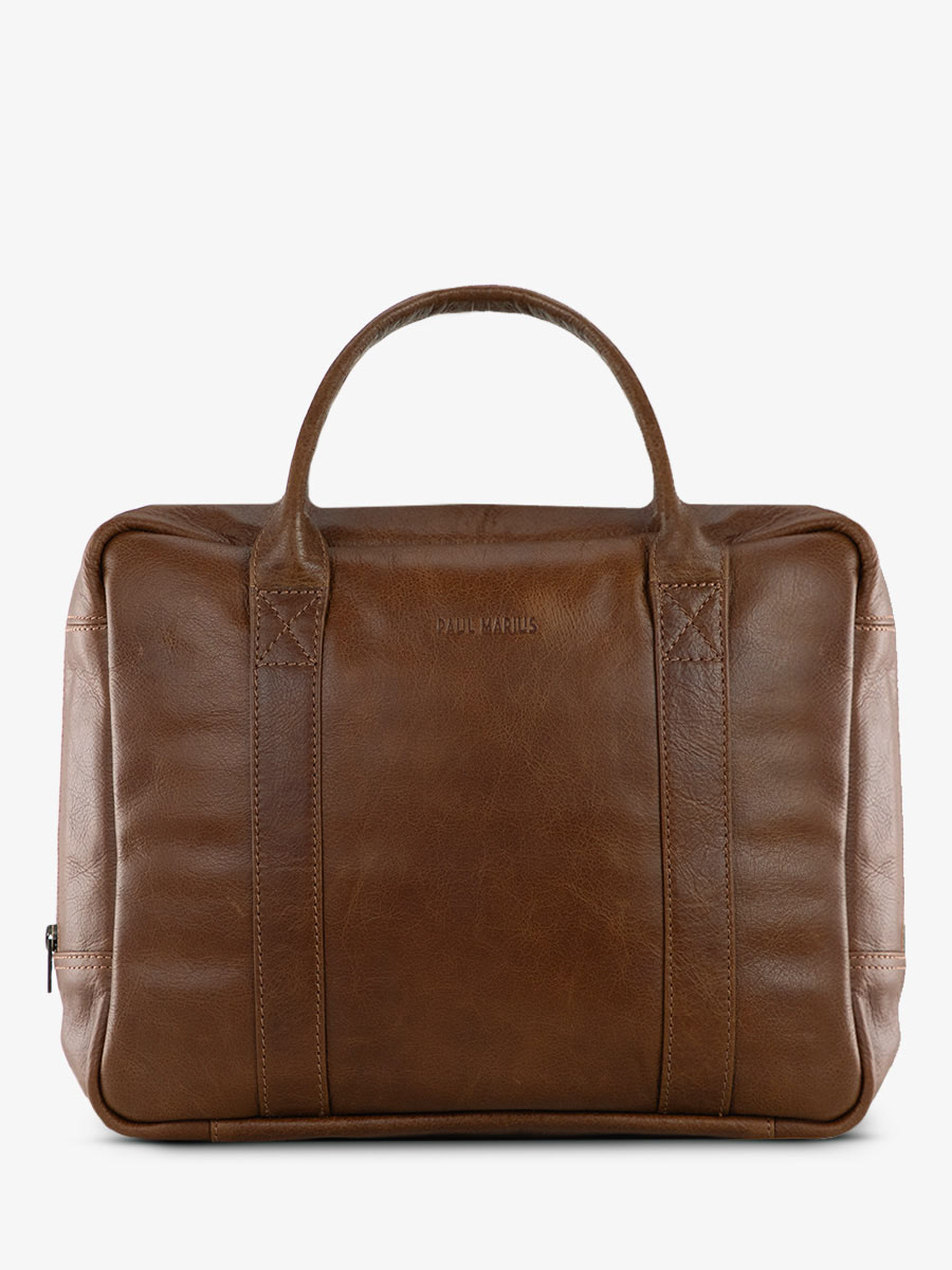 leather-briefcase-brown-front-view-picture-lemecanographe-tobacco-brown-paul-marius-m22-mk