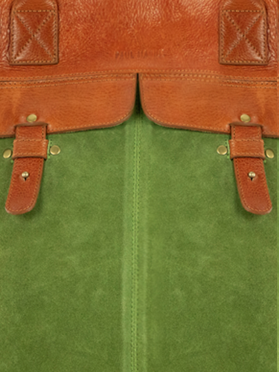 brown-khaki-leather-bucket-bag-lepilote-nomade-paul-marius-focus-material-view-picture-b06-oco-gr