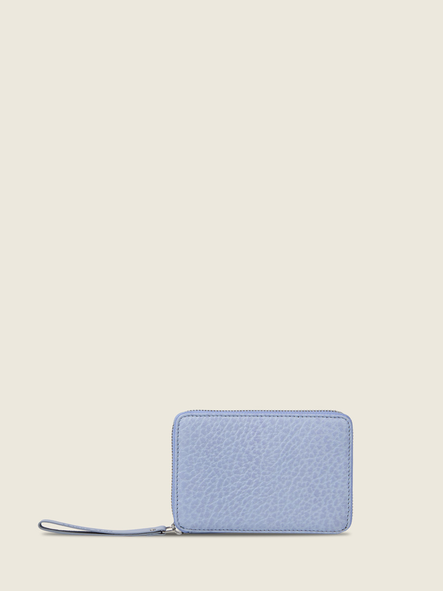 Purple leather wallet LePortefeuille Alice - Lavender back view