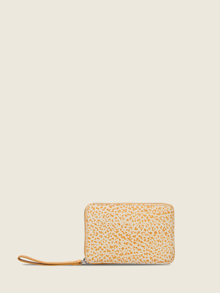 Orange leather wallet LePortefeuille Alice - Orangeade back view