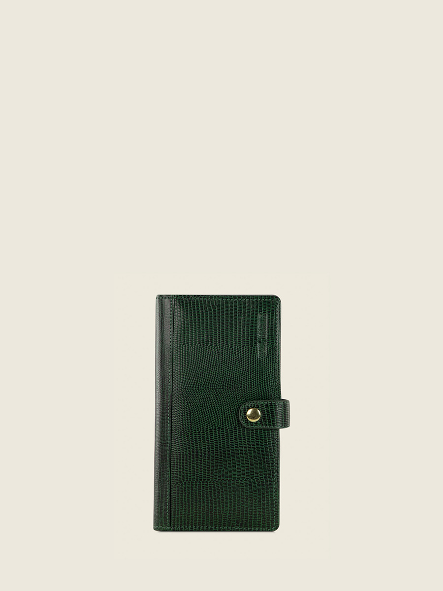 green-leather-wallet-leportefeuille-charlotte-n2-1960-malachite-paul-marius-front-view-picture-m67-l-dg