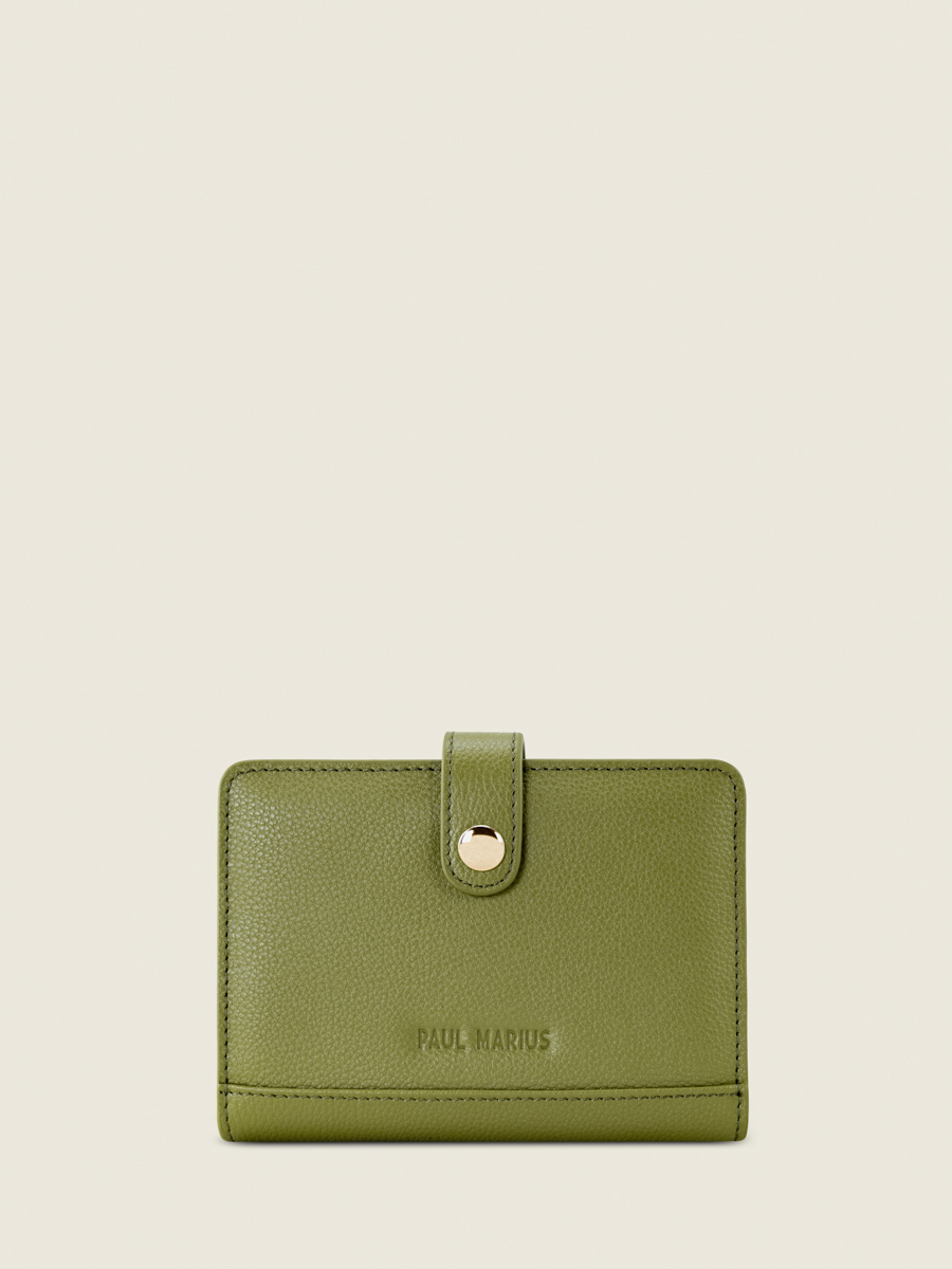 leather-wallet-leporte-feuille-jeanne-olive-green-front-view-m34-gr-o