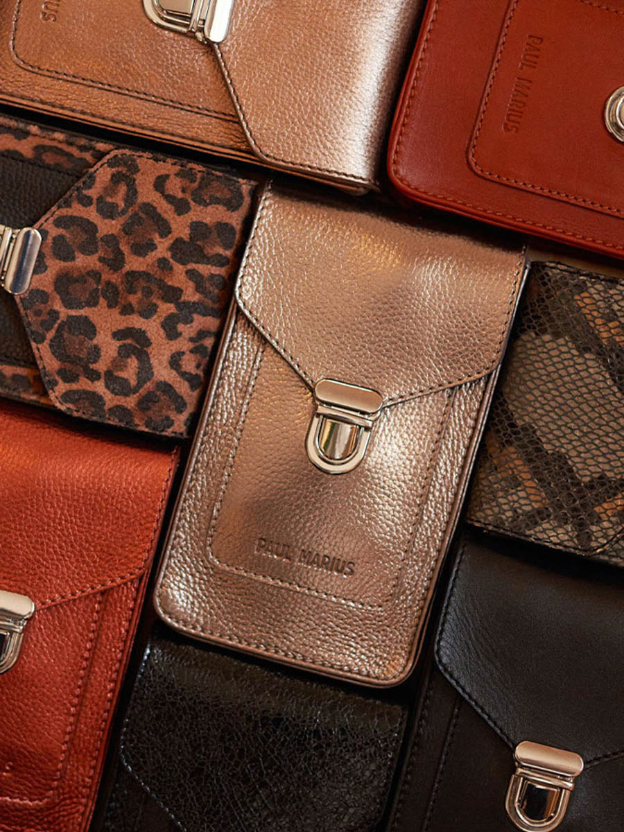 leather-phone-bag-shimmering-black-leporte-telephone-eclipse-focus-material-view-m88-m-b