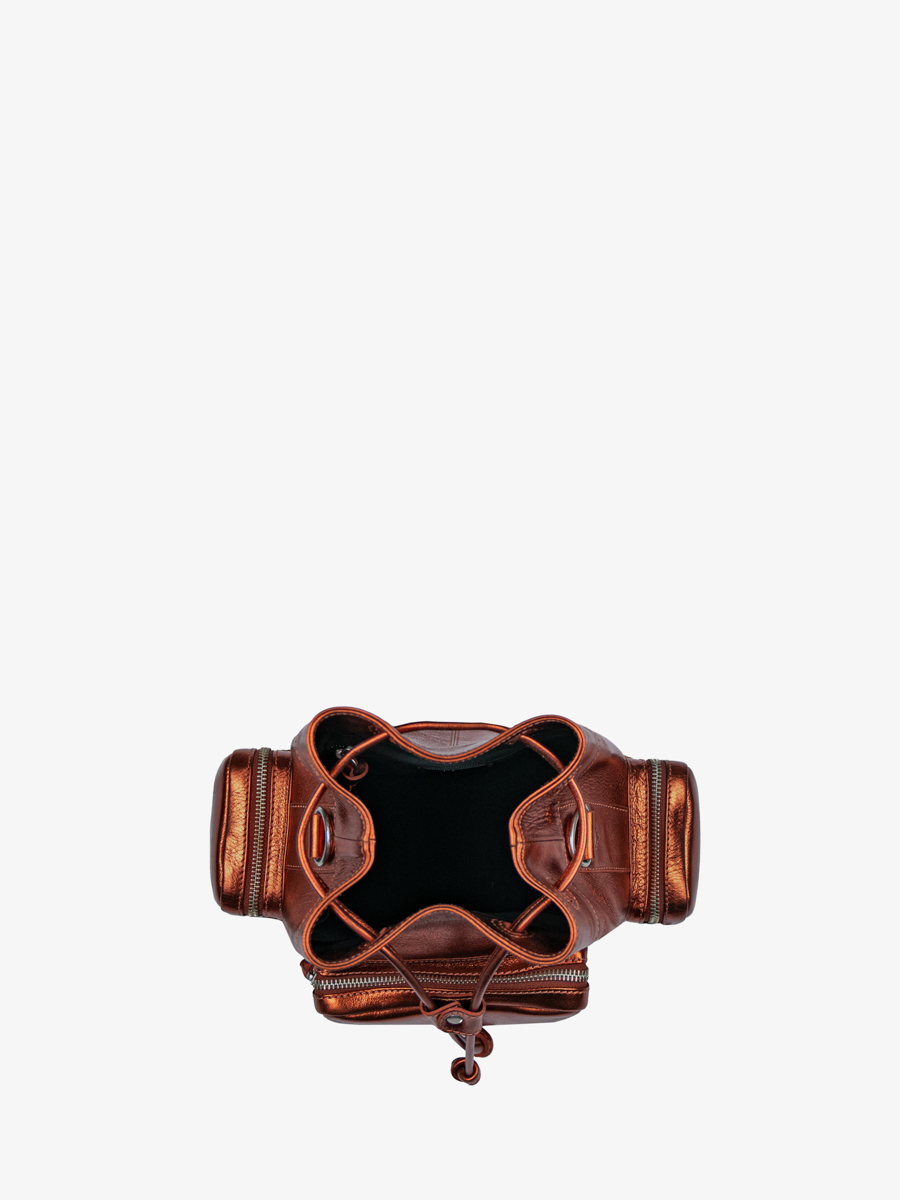 bucket-bag-leather-metallic-copper-leseau-90s-ginger-inside-view-w57-m-o