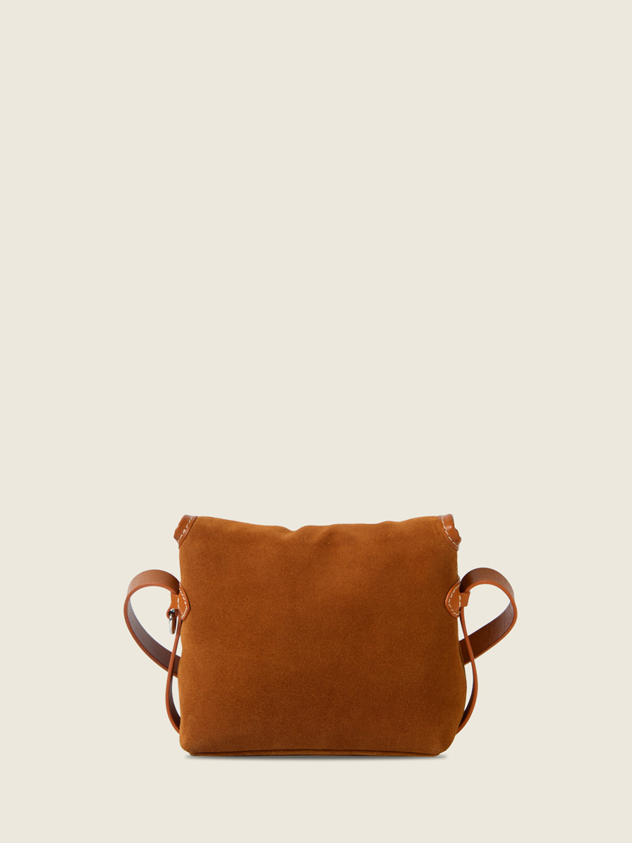 Suede mini crossbody bag Loulou S - Brick ambient view