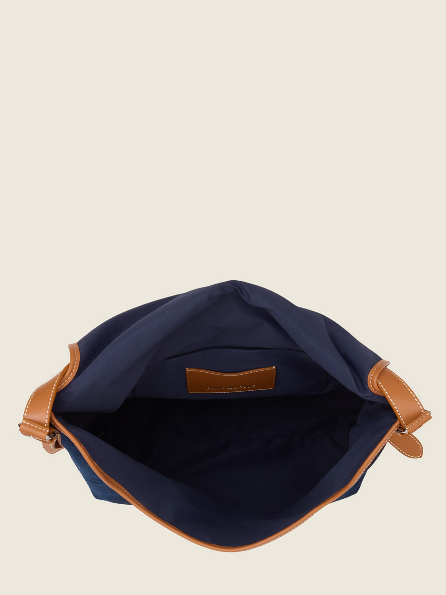 Blue jean & leather XL crossbody bag Loulou XL Escapade - Denim Brut ambient view