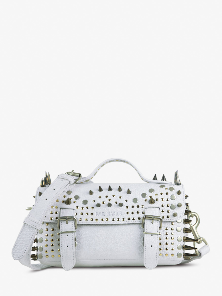 white-leather-shoulder-bag-lartisane-edition-noire-opus-paul-marius-front-view-picture-p02-bed-op4-w