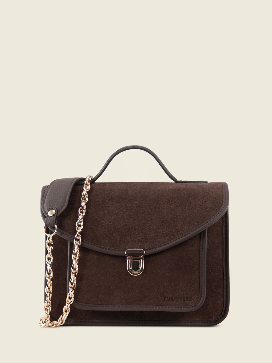 cross-body-bag-brown-leather-mademoiselle-george-n2-chocolate-front-view-w105-su-db