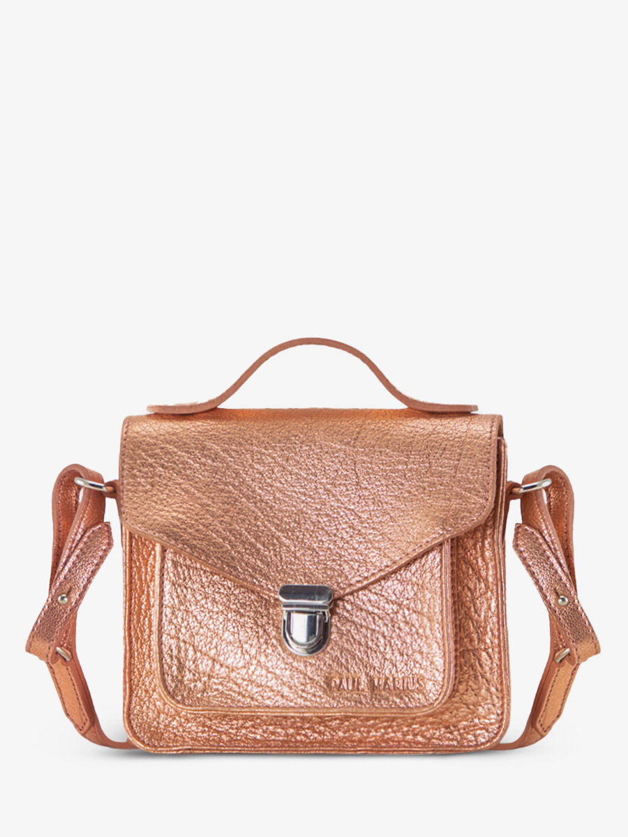 rose-gold-metallic-leather-handbag-mademoiselle-george-xs-rose-gold-paul-marius-front-view-picture-w05xs-g-pi