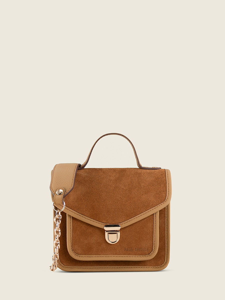 mini-cross-body-bag-brown-leather-mademoiselle-george-xs-n2-brick-front-view-w105xs-su-co