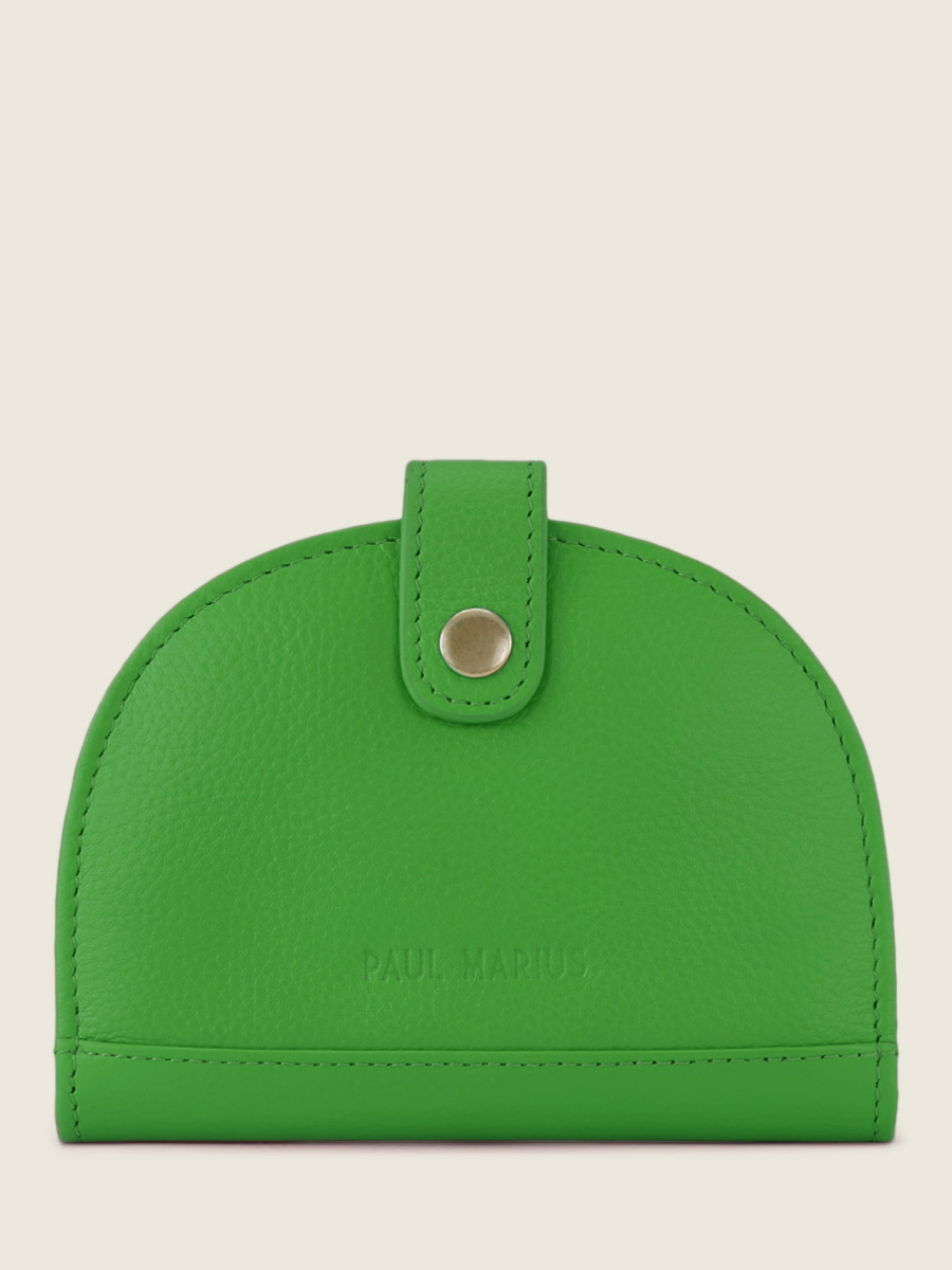 green-leather-wallet-leportefeuille-manon-n2-sorbet-kiwi-paul-marius-front-view-picture-m33-sb-gr