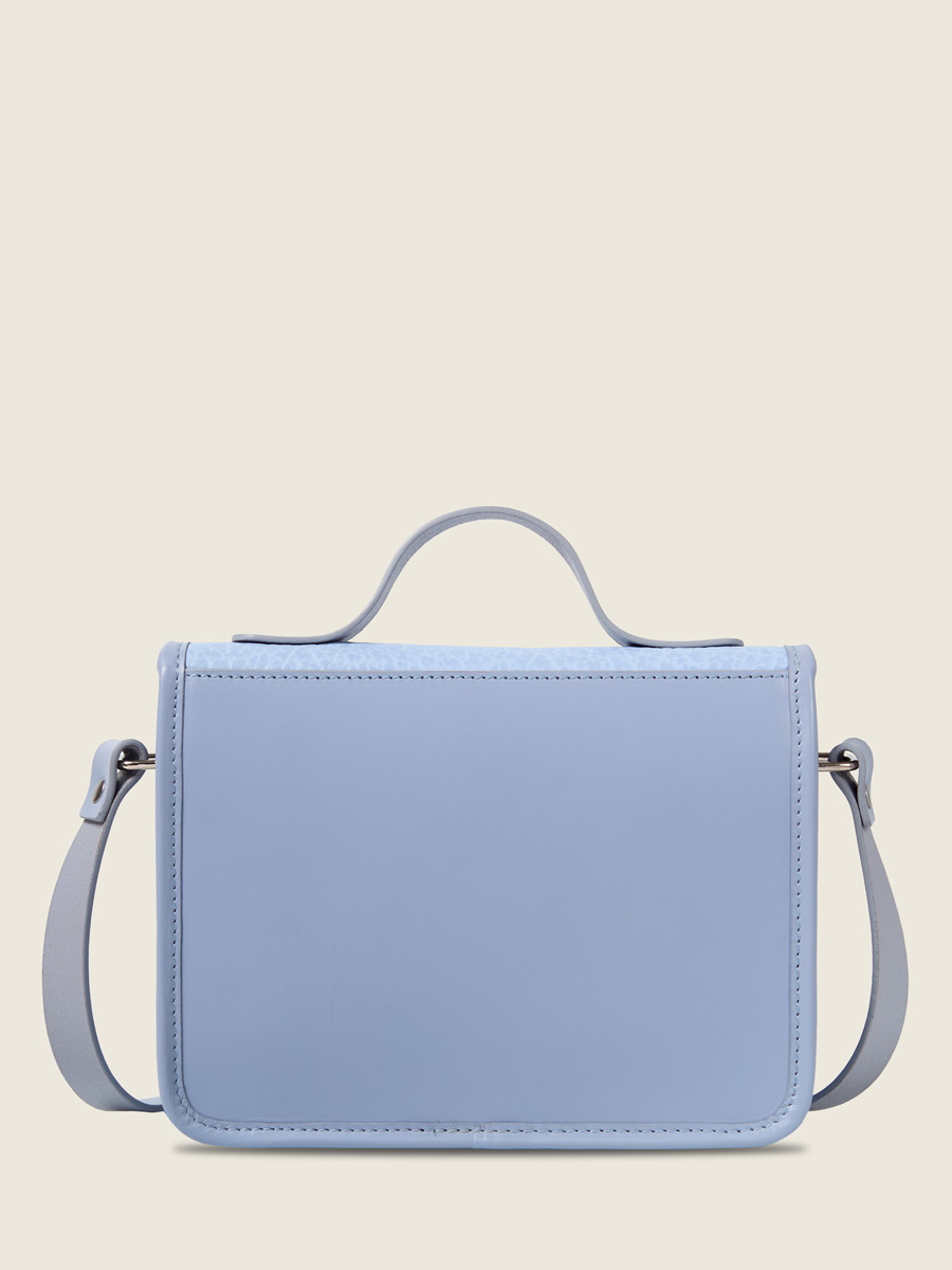 Purple leather handbag Mademoiselle George - Lavender inside view